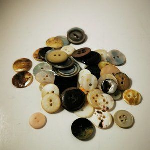 Vintage lot of Abalone Shell Stone Buttons